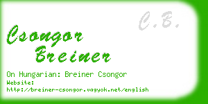 csongor breiner business card